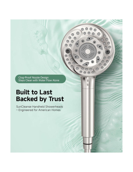 Cabezal de Ducha Filtrado SunCleanse con 9 Modos y Filtro