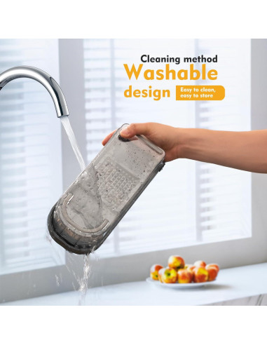 Cortador de Verduras Cutesun 6 en 1 con Contenedor 1L - Gris