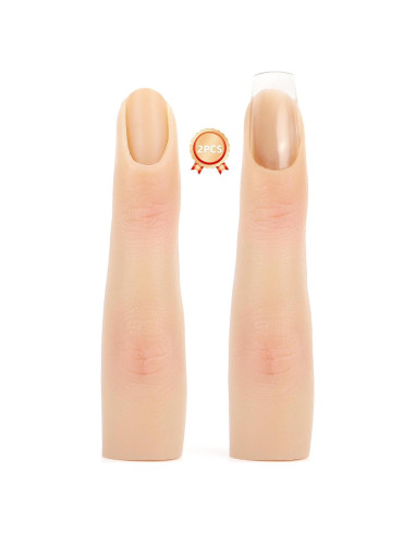 Dedos de Silicona para Práctica de Uñas DECINIEE - 2 Piezas