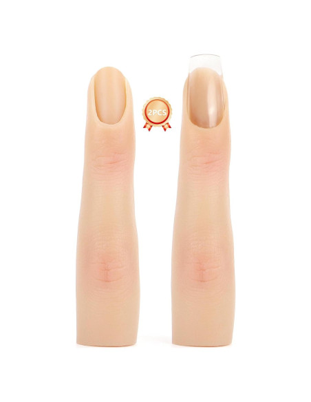 Dedos de Silicona para Práctica de Uñas DECINIEE - 2 Piezas