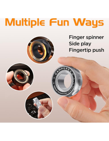 Anillo Fidget Magnético Berotok para Alivio del Estrés - Negro