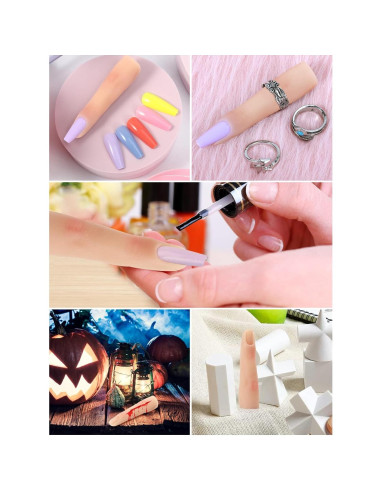 Dedos de Silicona para Práctica de Uñas DECINIEE - 2 Piezas