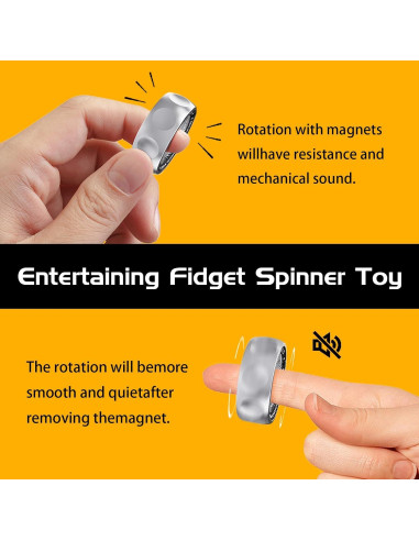 Anillo Fidget Magnético Berotok para Alivio del Estrés - Negro