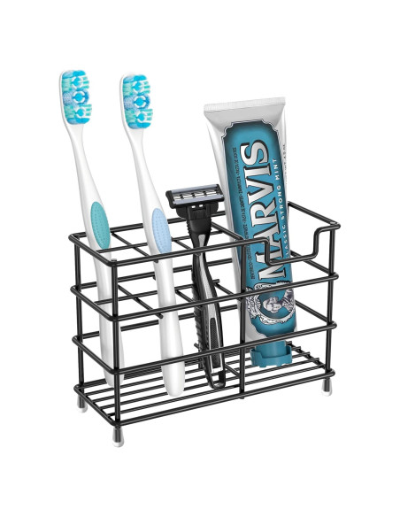 Soporte para Cepillos de Dientes HBlife Mediano Acero Inoxidable Negro