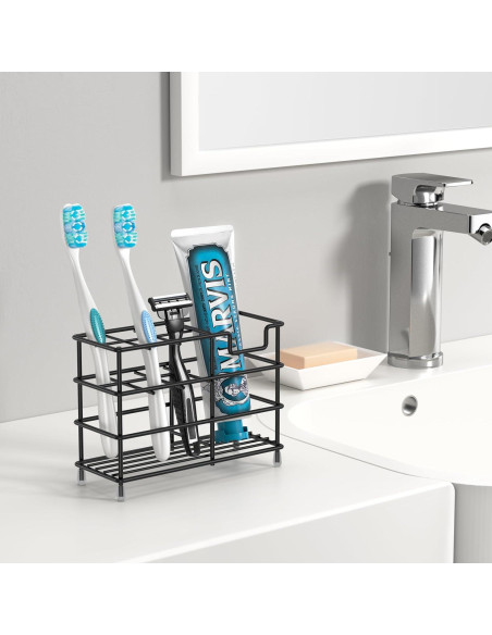 Soporte para Cepillos de Dientes HBlife Mediano Acero Inoxidable Negro