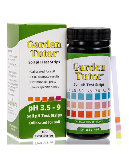 Kit de Prueba de pH del Suelo Garden Tutor - 100 Tiras