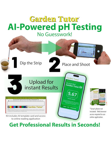 Kit de Prueba de pH del Suelo Garden Tutor - 100 Tiras