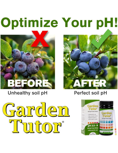 Kit de Prueba de pH del Suelo Garden Tutor - 100 Tiras