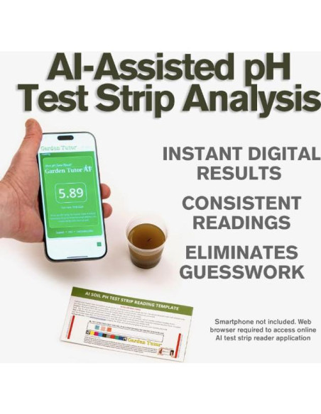 Kit de Prueba de pH del Suelo Garden Tutor - 100 Tiras