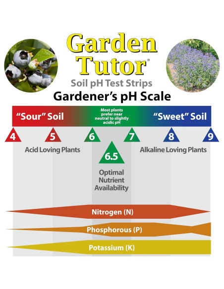 Kit de Prueba de pH del Suelo Garden Tutor - 100 Tiras