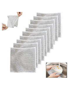 10 Trapos de Cocina Multifuncionales WFWJ Doble Capa 20x20cm