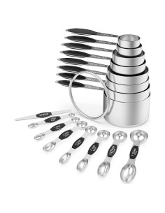 Conjunto de Tazas y Cucharas Medidoras Wildone 16 Piezas Acero Inoxidable