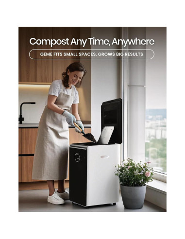 Compostador Eléctrico GEME 19L para Cocina, Sin Olores y Filtro Permanente