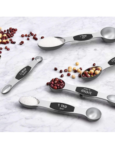 Conjunto de Tazas y Cucharas Medidoras Wildone 16 Piezas Acero Inoxidable