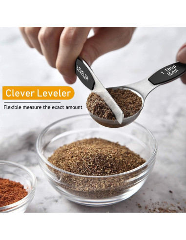 Conjunto de Tazas y Cucharas Medidoras Wildone 16 Piezas Acero Inoxidable