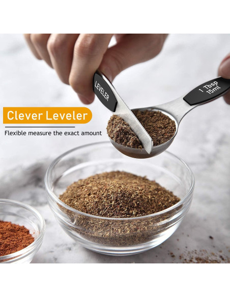 Conjunto de Tazas y Cucharas Medidoras Wildone 16 Piezas Acero Inoxidable