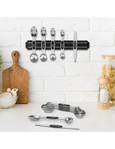 Conjunto de Tazas y Cucharas Medidoras Wildone 16 Piezas Acero Inoxidable