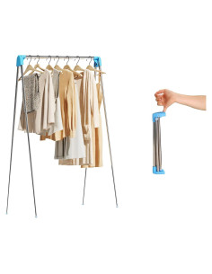 Perchero Plegable Portátil URZCT Azul Ajustable 0.61 kg