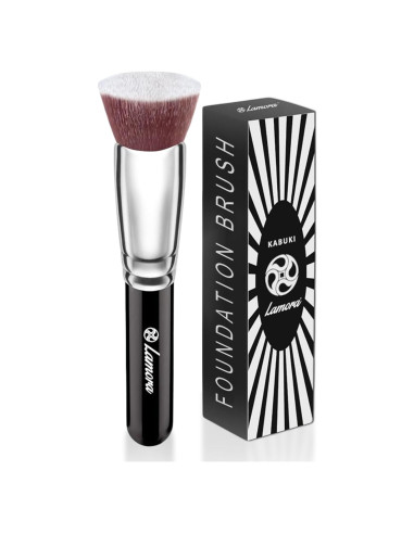 Brocha Kabuki de Fundación Lamora - Aplicación Plana 15cm
