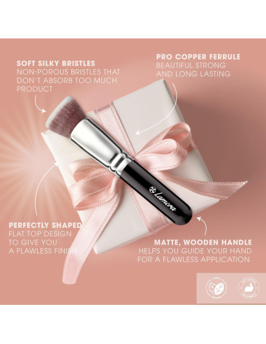 Brocha Kabuki de Fundación Lamora - Aplicación Plana 15cm