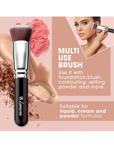 Brocha Kabuki de Fundación Lamora - Aplicación Plana 15cm