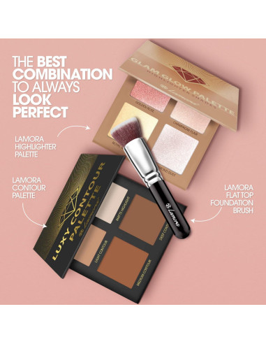 Brocha Kabuki de Fundación Lamora - Aplicación Plana 15cm