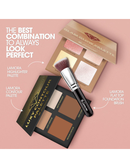 Brocha Kabuki de Fundación Lamora - Aplicación Plana 15cm