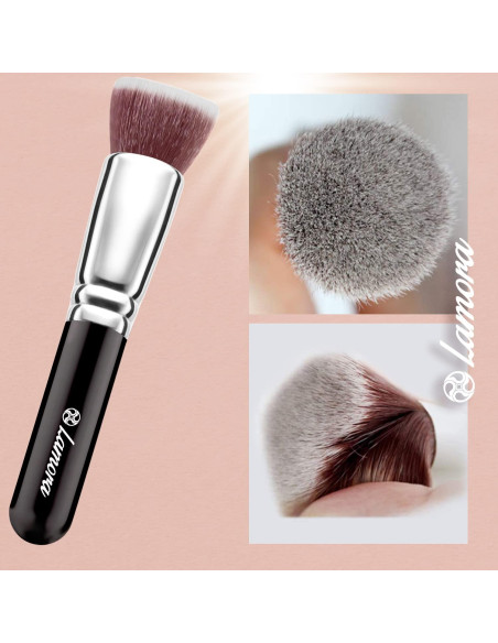 Brocha Kabuki de Fundación Lamora - Aplicación Plana 15cm
