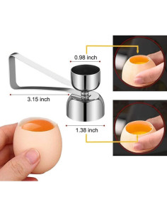 Abridor de cáscara de huevo ZhangyiHot, acero inoxidable, manual 2
