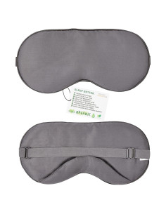 Máscara para dormir Seda Vegana Gris Oscuro 21.5x10.5cm