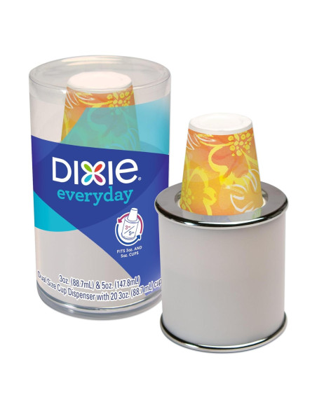 Dispensador de Tazas de Papel Dixie con 20 Tazas de 85 g