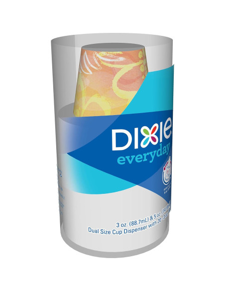 Dispensador de Tazas de Papel Dixie con 20 Tazas de 85 g