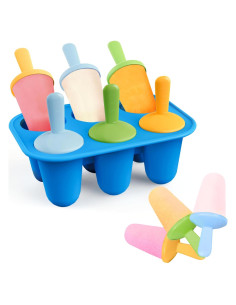 Moldes de Paletas de Silicona Lamesa 6 Piezas Sin BPA Azul