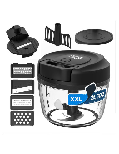 Picador de Alimentos Manual LEBENLANG 737 g Libre de BPA