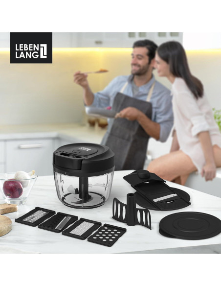 Picador de Alimentos Manual LEBENLANG 737 g Libre de BPA