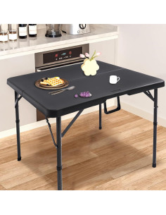 Mesa Plegable Cuadrada Byliable 86.36 cm Negra para 4 Personas 2