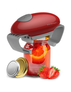 Abridor de Tarros Eléctrico KITCHENMUH Rojo Automático