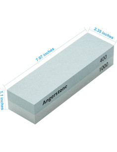 Piedra de Afilar Portátil Angerstone 400/1000 con Funda de Cuero 2