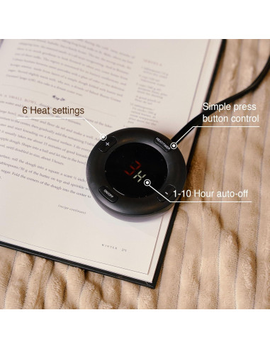 Manta Calentada Eléctrica HOMISPRITE Individual Beige 157.5x213.4cm