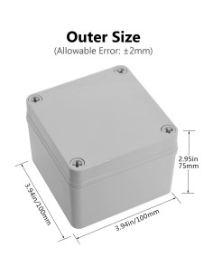Caja de Conexiones IP67 LeMotech 100x100x75mm Gris 2