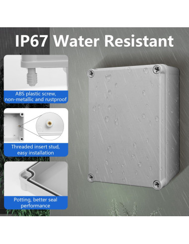 Caja de Conexiones IP67 LeMotech 100x100x75mm Gris