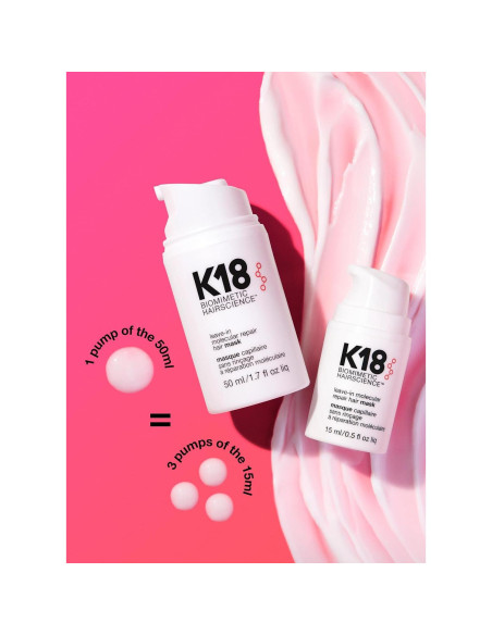 Mascarilla Capilar K18 Sin Enjuague 15 ml - Repara Cabello