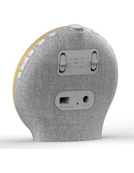 Despertador con Luz de Amanecer JALL K8 - Pantalla Completa, Alarmas Dobles, Radio FM, 14 Colores