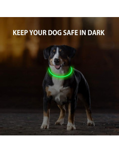 Collar LED para Perros Novkin Verde y Azul 2 Paquetes 2