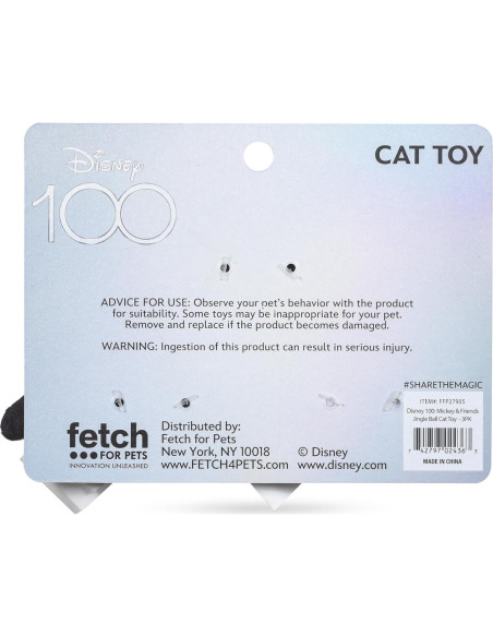 Set de Juguetes para Gatos Disney Mickey y Amigos - 3 Piezas
