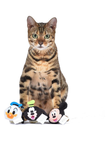 Set de Juguetes para Gatos Disney Mickey y Amigos - 3 Piezas
