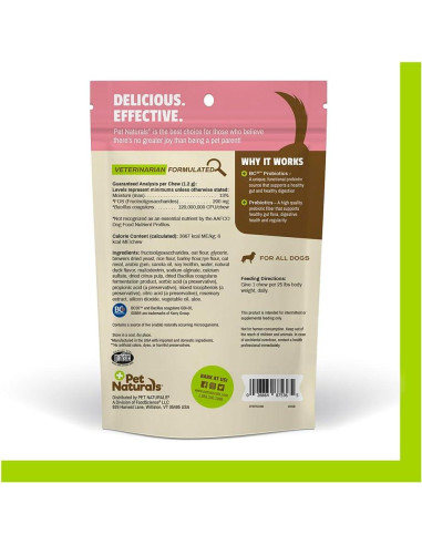 Probiotico Diario para Perros Pet Naturals - 60 Masticables