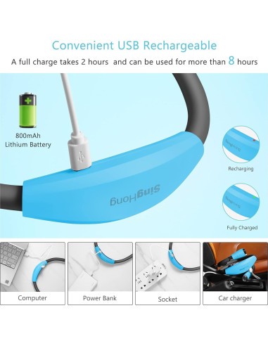 Luz de libro recargable USB Shenzhen SHNBL-B1 4 LED 3 brillos