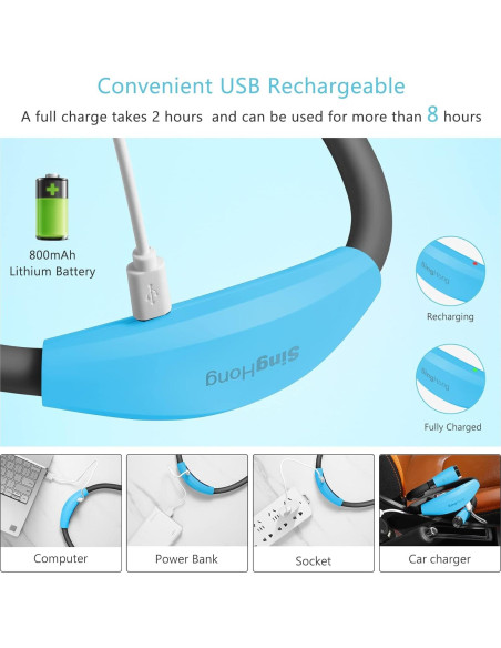 Luz de libro recargable USB Shenzhen SHNBL-B1 4 LED 3 brillos