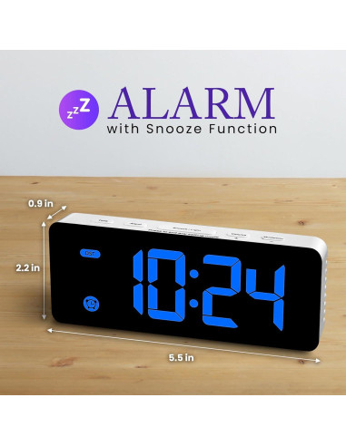 Reloj Despertador Digital HODIK HKW-89B-H9 para Niños Azul